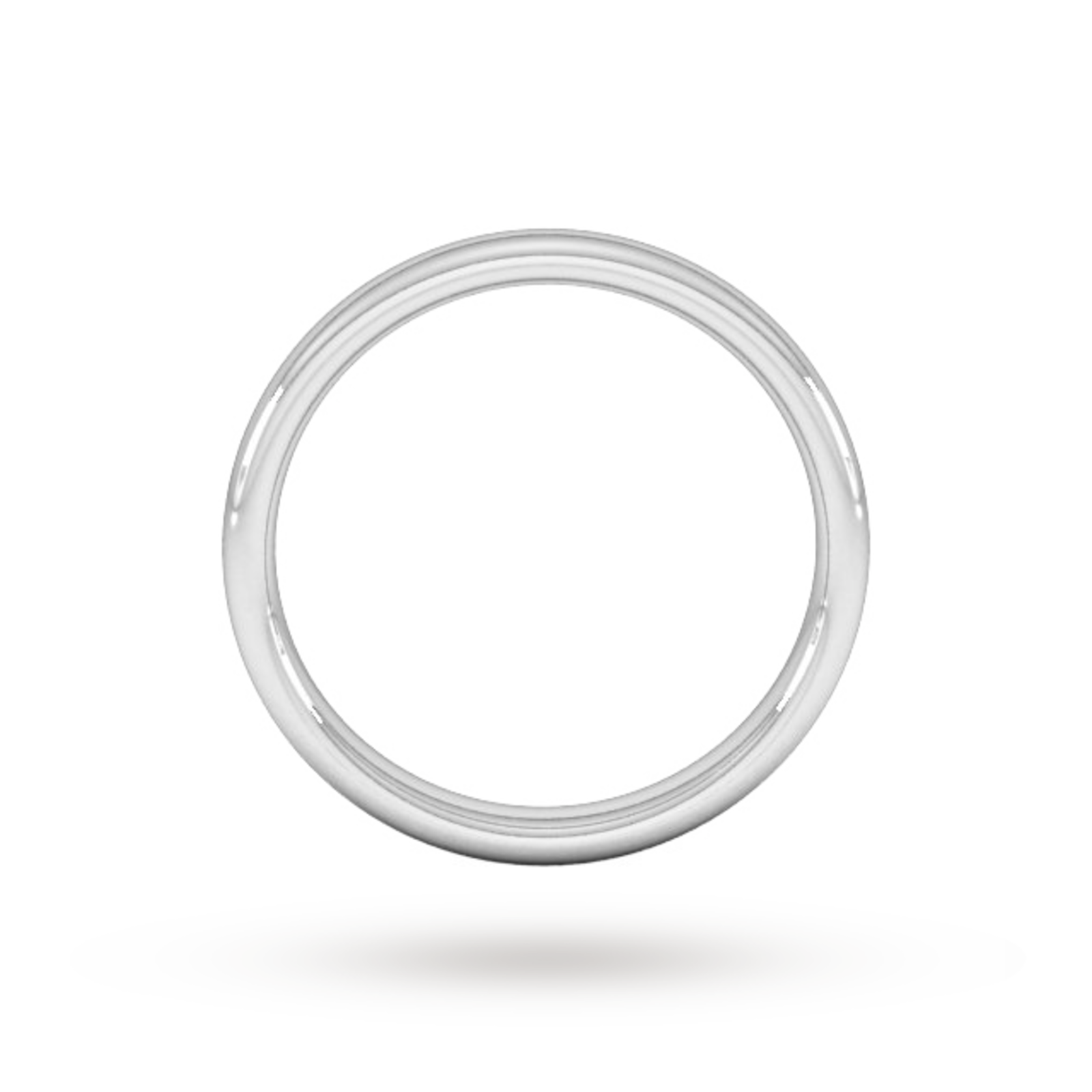 Goldsmiths 3mm Slight Court Heavy Wedding Ring In 18 Carat White Gold