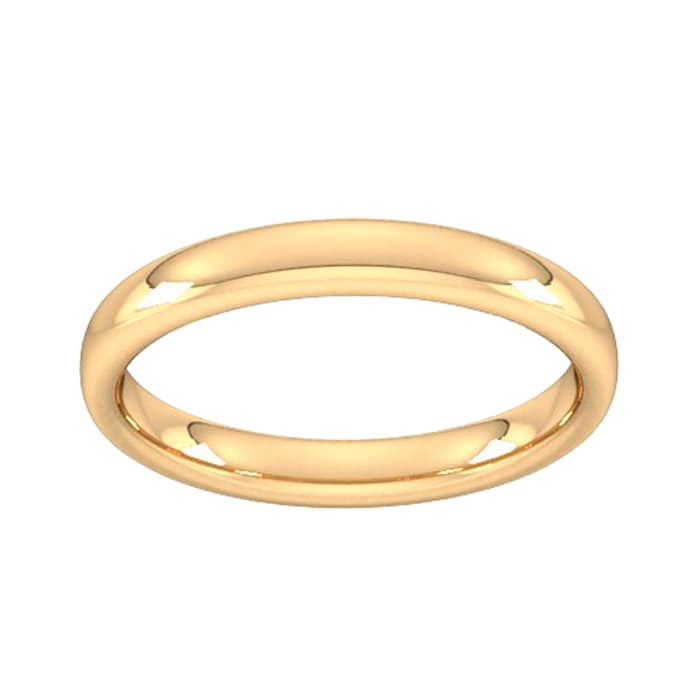 Goldsmiths 3mm Slight Court Heavy Wedding Ring In 18 Carat Yellow Gold