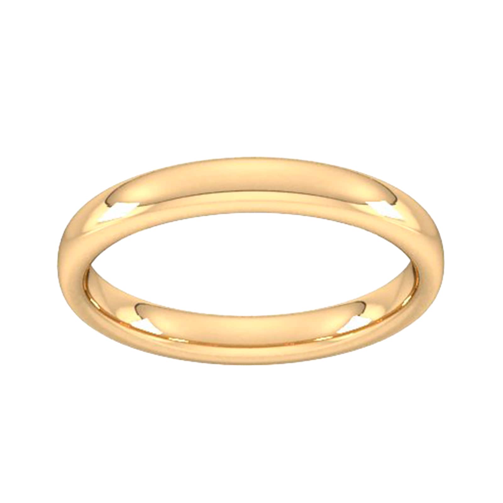 Goldsmiths 3mm Slight Court Heavy Wedding Ring In 18 Carat Yellow Gold