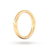 Goldsmiths 3mm Slight Court Heavy Wedding Ring In 18 Carat Yellow Gold