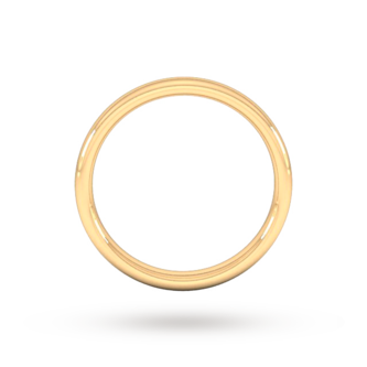Goldsmiths 3mm Slight Court Heavy Wedding Ring In 18 Carat Yellow Gold