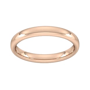 Best Luxury 
3mm Slight Court Heavy Wedding Ring In 18 Carat Rose Gold