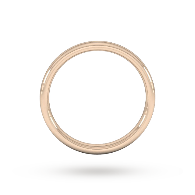 Goldsmiths 3mm Slight Court Heavy Wedding Ring In 18 Carat Rose Gold
