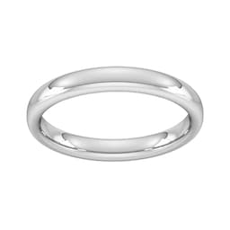 08307056 - 3mm Slight Court Heavy Wedding Ring In 950 Palladium