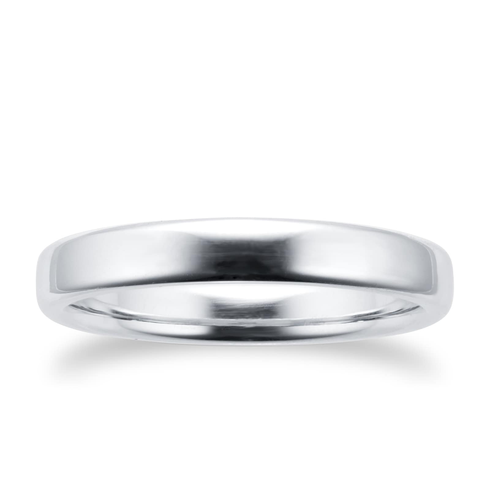 Goldsmiths 3mm Slight Court Heavy Wedding Ring In Platinum