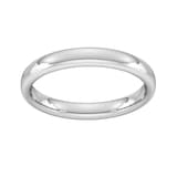 Goldsmiths 3mm Slight Court Heavy Wedding Ring In Sterling Silver - Ring Size J