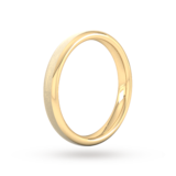 Goldsmiths 3mm Slight Court Heavy Matt Finished Wedding Ring In 9 Carat Yellow Gold