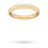 Goldsmiths 3mm Slight Court Heavy Matt Finished Wedding Ring In 18 Carat Yellow Gold - Ring Size O
