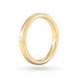 Goldsmiths 3mm Slight Court Heavy Milgrain Edge Wedding Ring In 9 Carat Yellow Gold - Ring Size O
