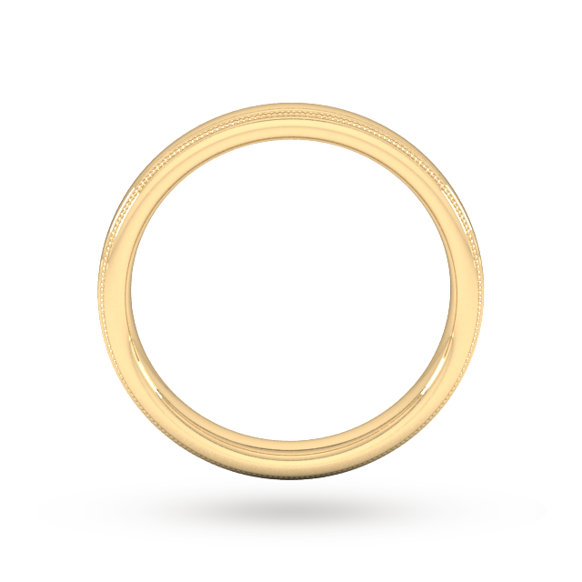 Goldsmiths 3mm Slight Court Heavy Milgrain Edge Wedding Ring In 9 Carat Yellow Gold - Ring Size N Goldsmiths 3mm Slight Court Heavy Milgrain Edge Wedding Ring In 9 Carat Yellow Gold - Ring Size N