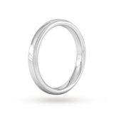 Goldsmiths 3mm Slight Court Heavy Milgrain Edge Wedding Ring In 18 Carat White Gold - Ring Size Y