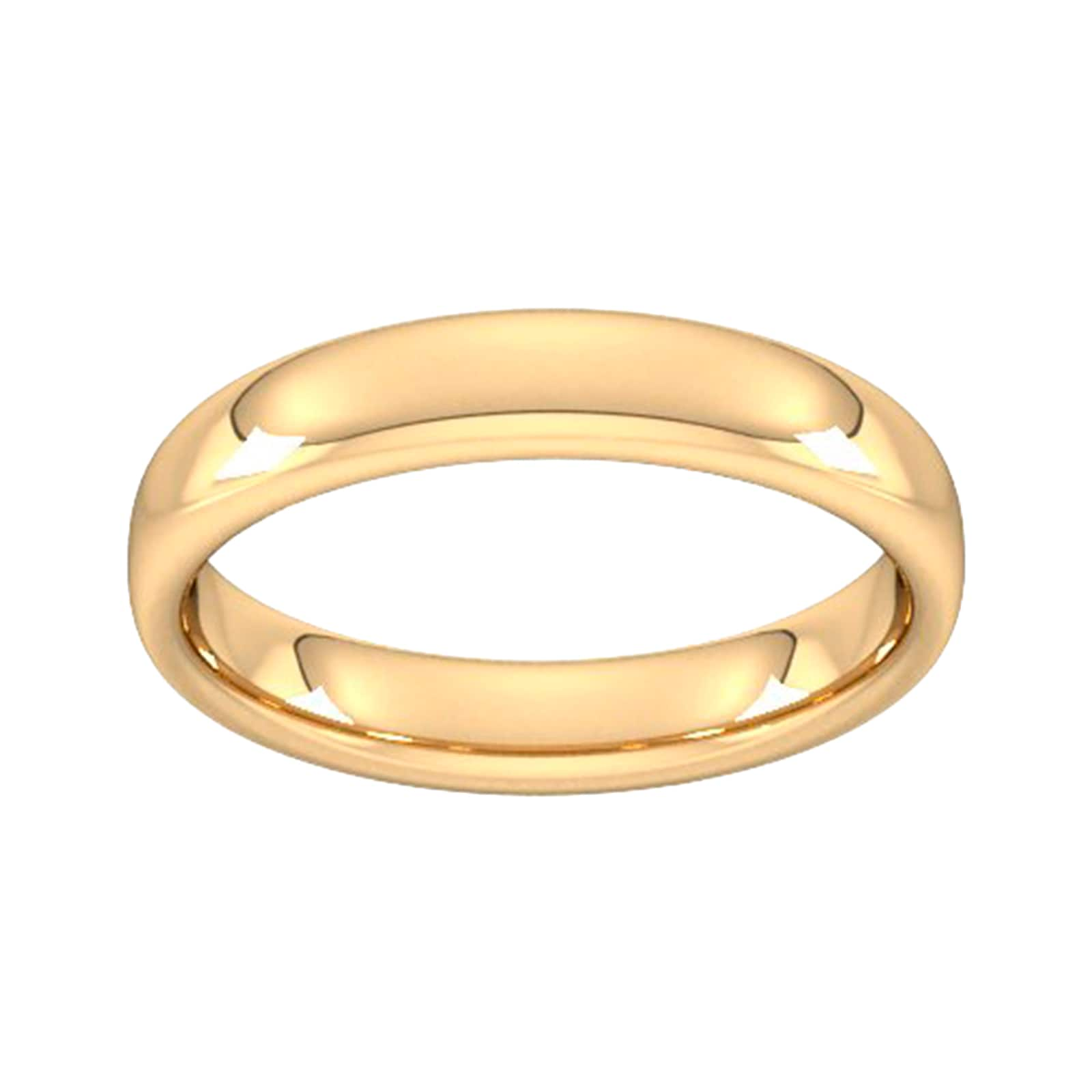 4mm Slight Court Heavy Wedding Ring In 9 Carat Yellow Gold - Ring Size Y