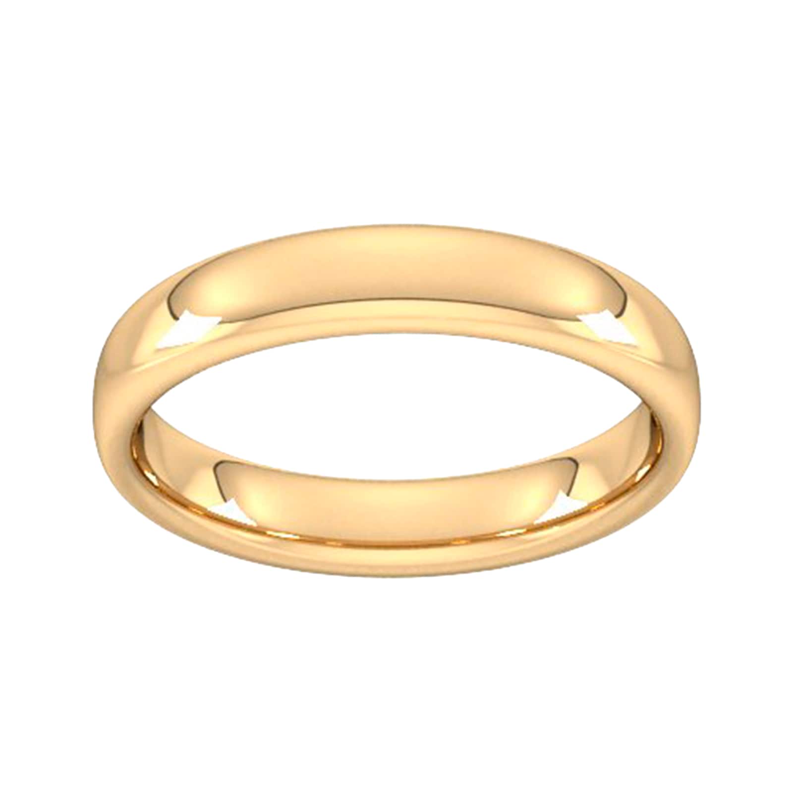 Goldsmiths 4mm Slight Court Heavy Wedding Ring In 9 Carat Yellow Gold