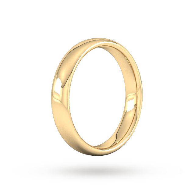 Goldsmiths 4mm Slight Court Heavy Wedding Ring In 9 Carat Yellow Gold - Ring Size Q