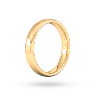 Goldsmiths 4mm Slight Court Heavy Wedding Ring In 9 Carat Yellow Gold