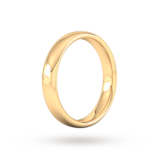 Goldsmiths 4mm Slight Court Heavy Wedding Ring In 9 Carat Yellow Gold