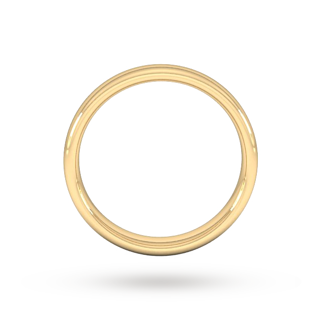 Goldsmiths 4mm Slight Court Heavy Wedding Ring In 9 Carat Yellow Gold - Ring Size Q