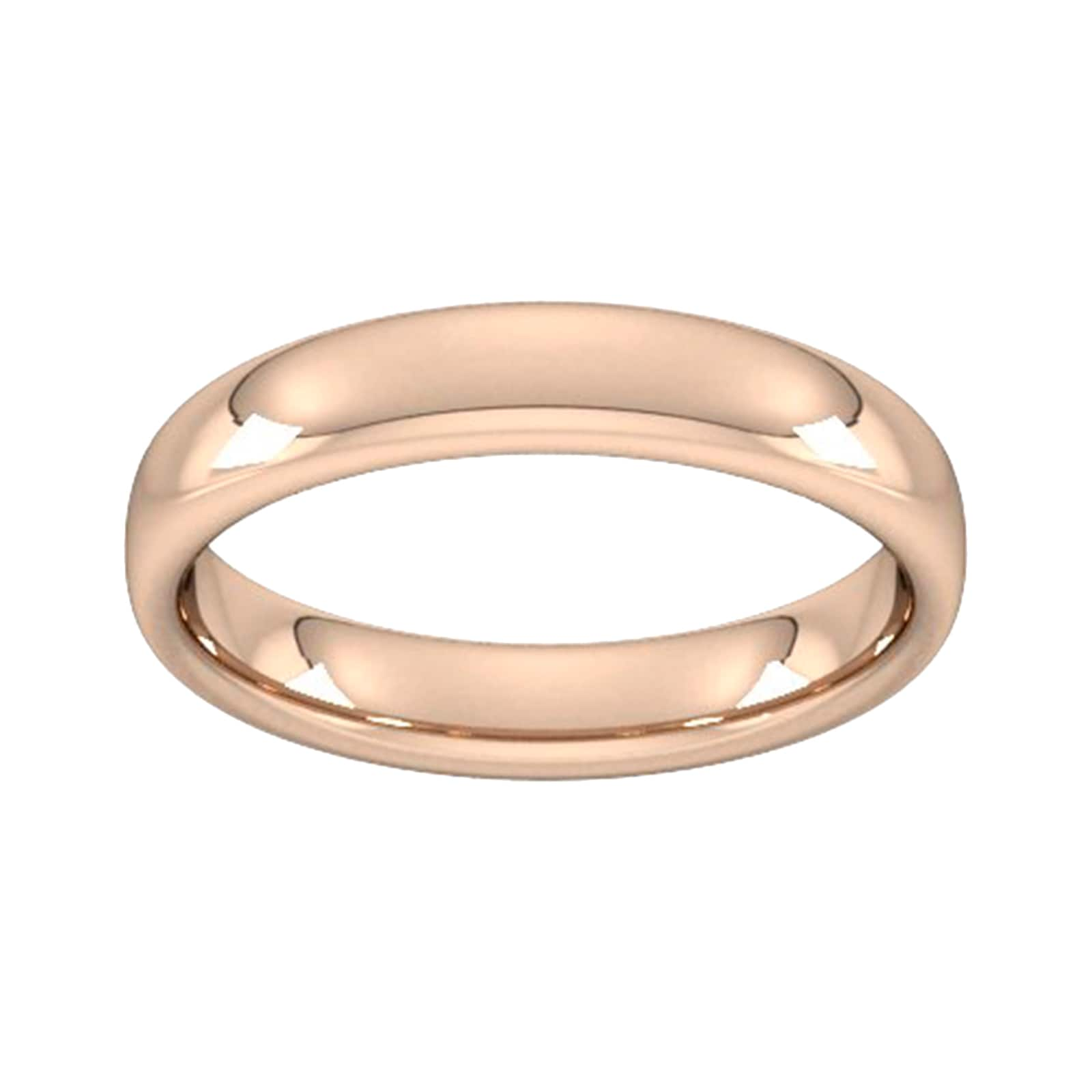 4mm Slight Court Heavy Wedding Ring In 9 Carat Rose Gold - Ring S