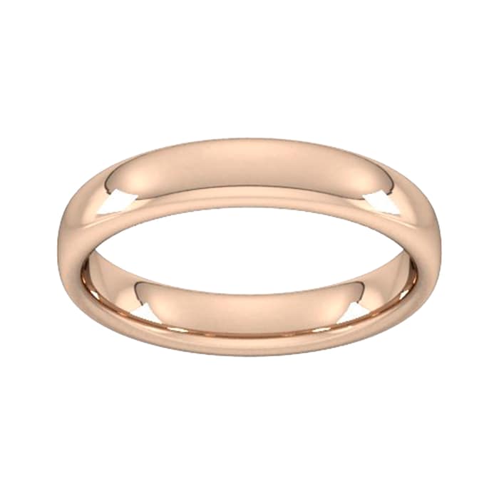 Goldsmiths 4mm Slight Court Heavy Wedding Ring In 9 Carat Rose Gold