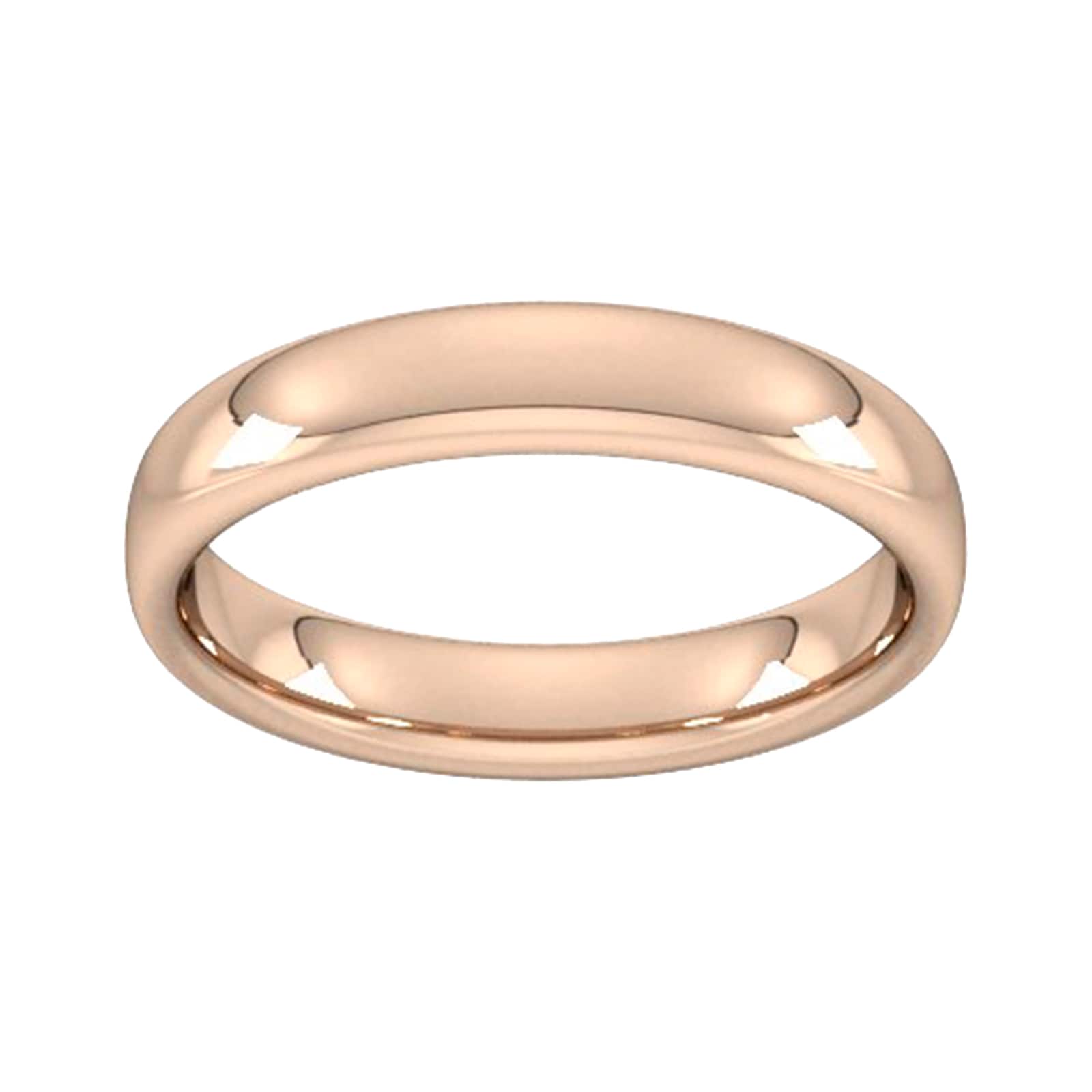Goldsmiths 4mm Slight Court Heavy Wedding Ring In 9 Carat Rose Gold