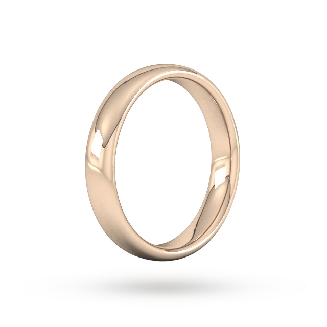 Goldsmiths 4mm Slight Court Heavy Wedding Ring In 9 Carat Rose Gold