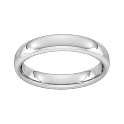 08307094 - 4mm Slight Court Heavy Wedding Ring In 18 Carat White Gold