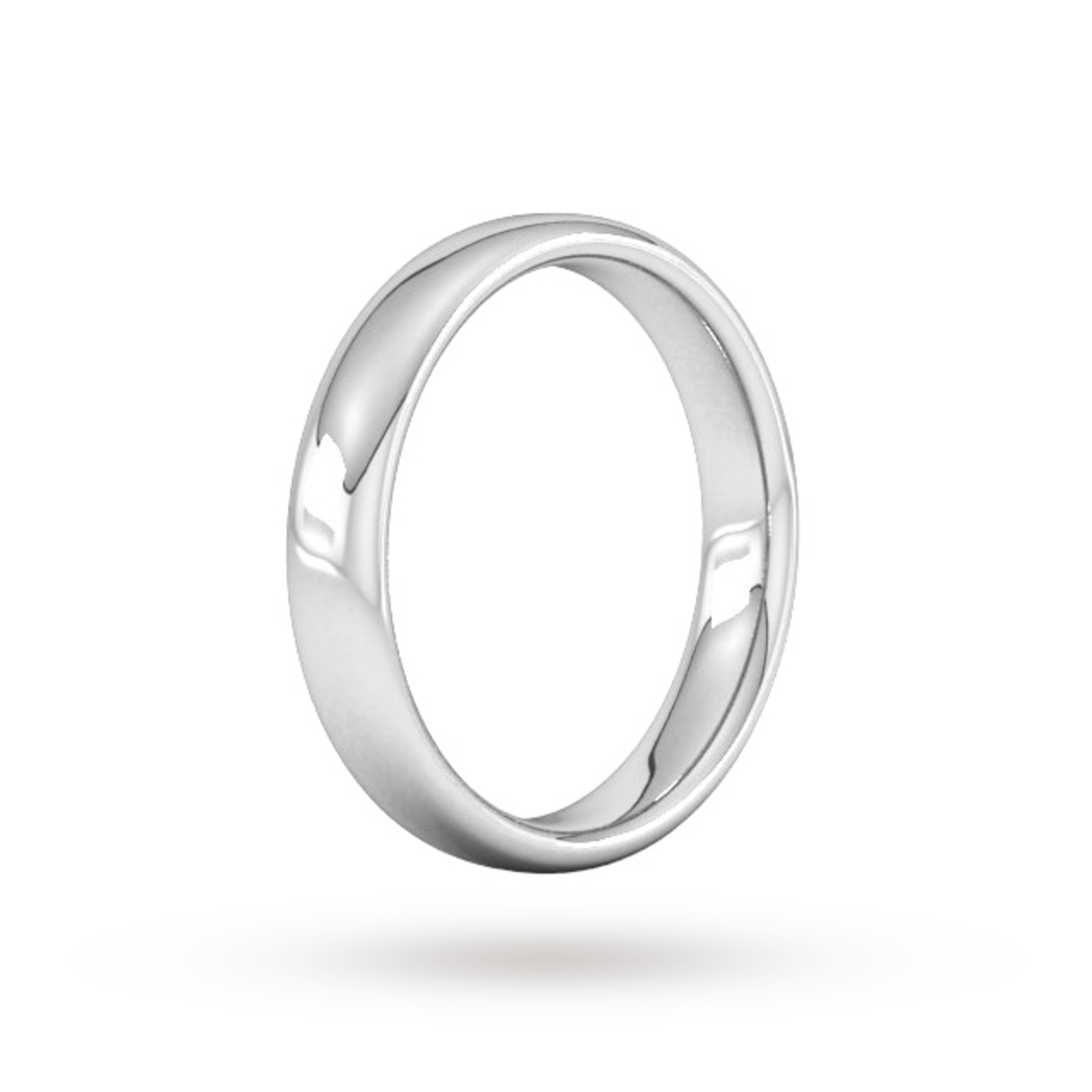Goldsmiths 4mm Slight Court Heavy Wedding Ring In 18 Carat White Gold