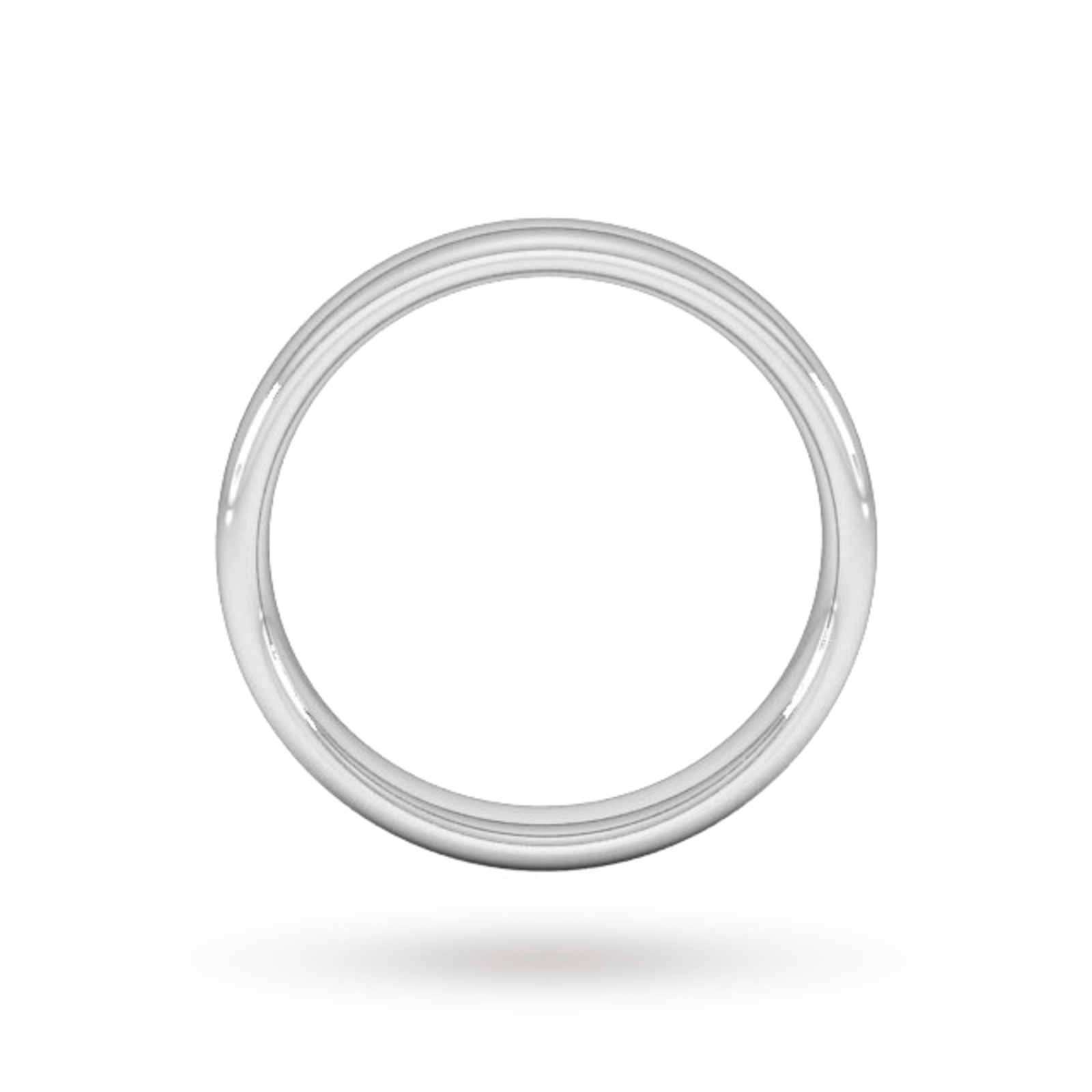 Goldsmiths 4mm Slight Court Heavy Wedding Ring In 18 Carat White Gold