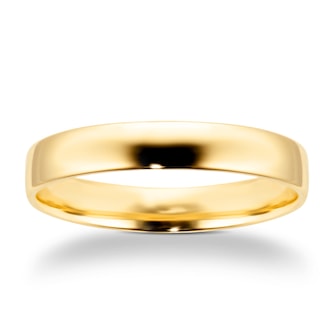 Goldsmiths 4mm Slight Court Heavy Wedding Ring In 18 Carat Yellow Gold Goldsmiths 4mm Slight Court Heavy Wedding Ring In 18 Carat Yellow Gold