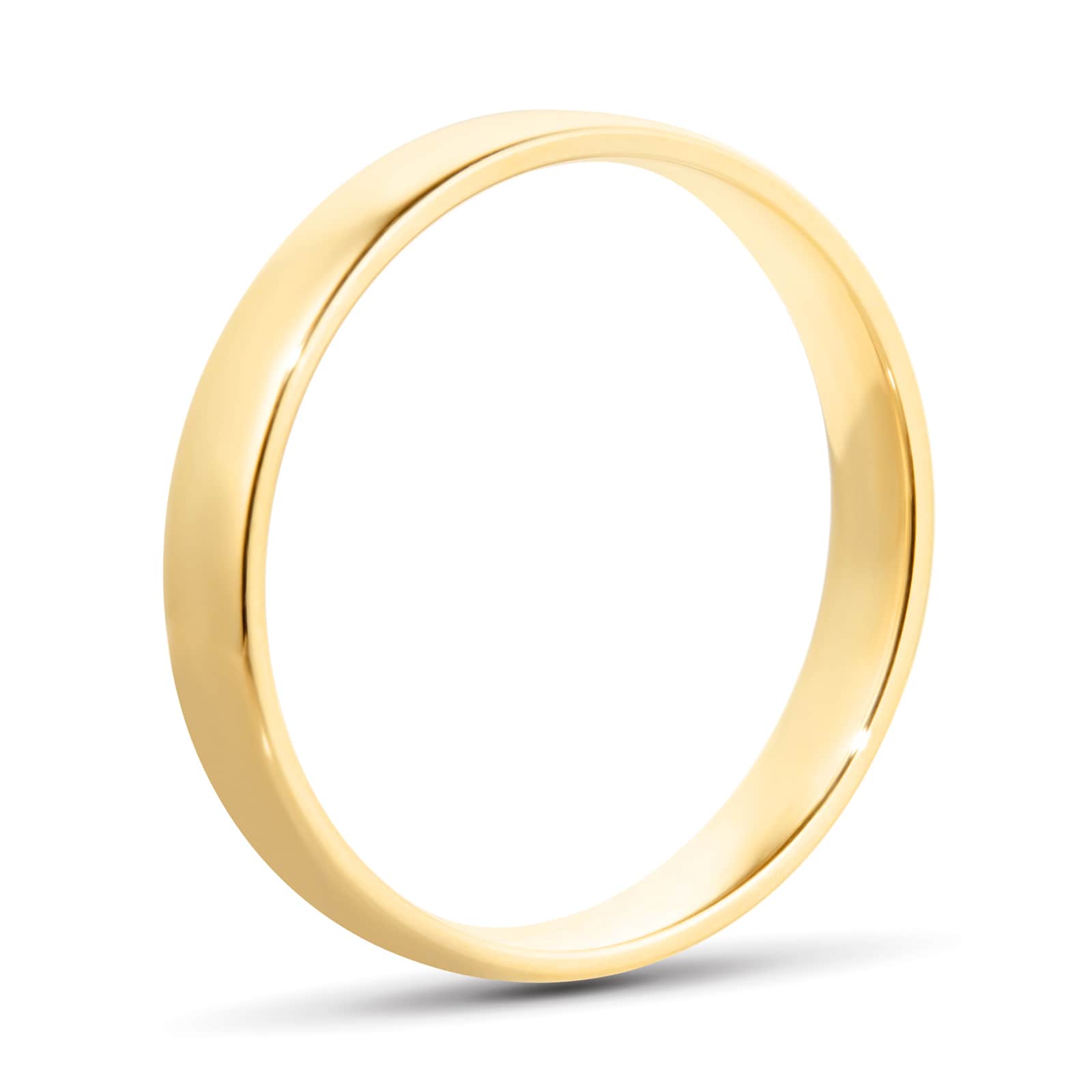 Goldsmiths 4mm Slight Court Heavy Wedding Ring In 18 Carat Yellow Gold Goldsmiths 4mm Slight Court Heavy Wedding Ring In 18 Carat Yellow Gold
