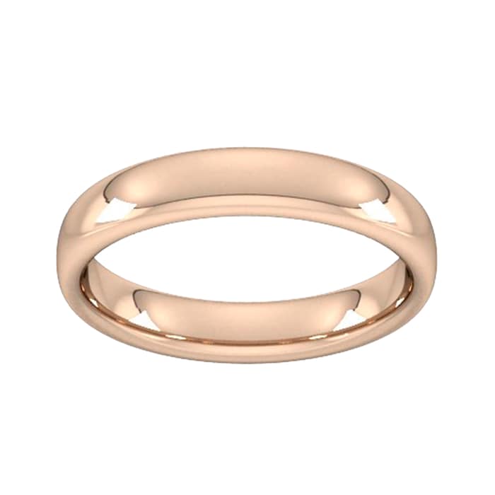 Goldsmiths 4mm Slight Court Heavy Wedding Ring In 18 Carat Rose Gold