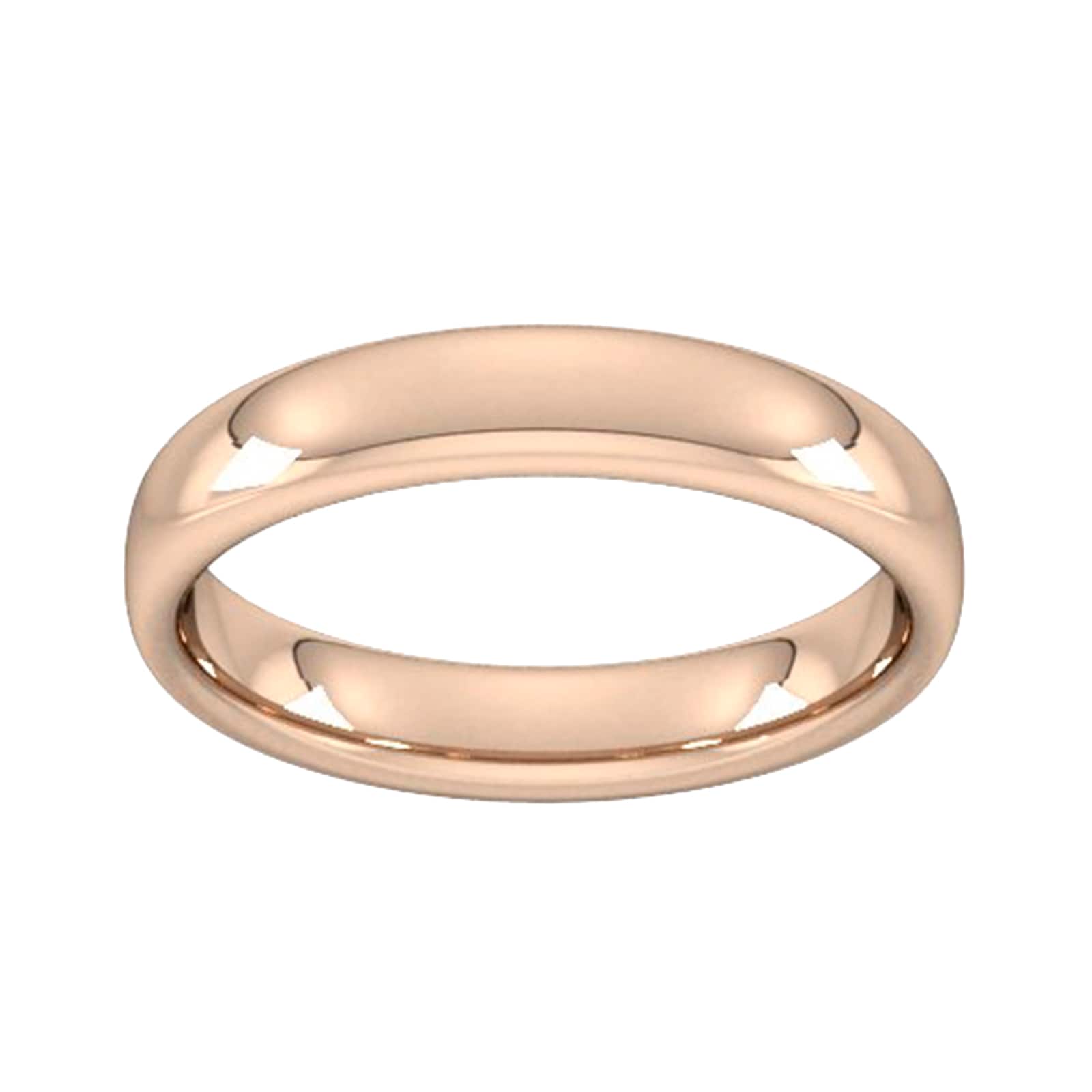 Goldsmiths 4mm Slight Court Heavy Wedding Ring In 18 Carat Rose Gold Goldsmiths 4mm Slight Court Heavy Wedding Ring In 18 Carat Rose Gold