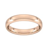 Goldsmiths 4mm Slight Court Heavy Wedding Ring In 18 Carat Rose Gold