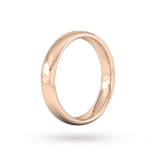 Goldsmiths 4mm Slight Court Heavy Wedding Ring In 18 Carat Rose Gold