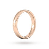 Goldsmiths 4mm Slight Court Heavy Wedding Ring In 18 Carat Rose Gold