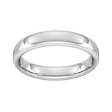 Goldsmiths 4mm Slight Court Heavy Wedding Ring In Platinum - Ring Size U
