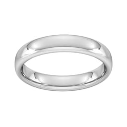 08307097 - 4mm Slight Court Heavy Wedding Ring In Platinum