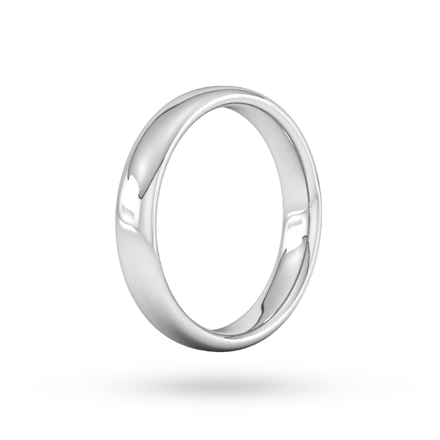Goldsmiths 4mm Slight Court Heavy Wedding Ring In Platinum Goldsmiths 4mm Slight Court Heavy Wedding Ring In Platinum