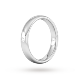 Goldsmiths 4mm Slight Court Heavy Wedding Ring In Platinum