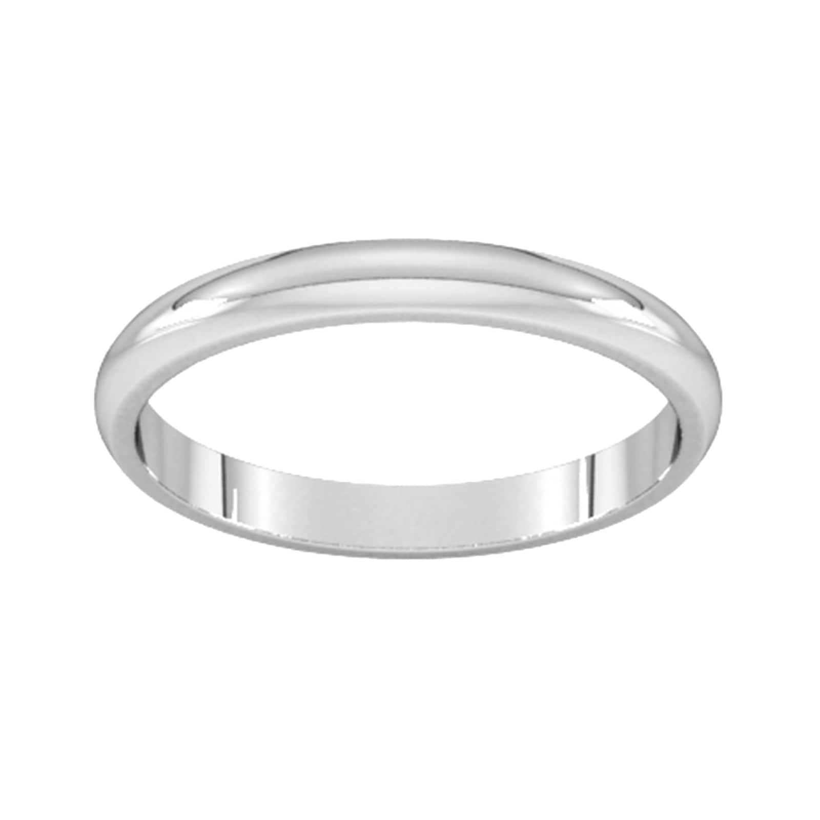 Goldsmiths 2.5mm D Shape Standard Wedding Ring In 9 Carat White Gold