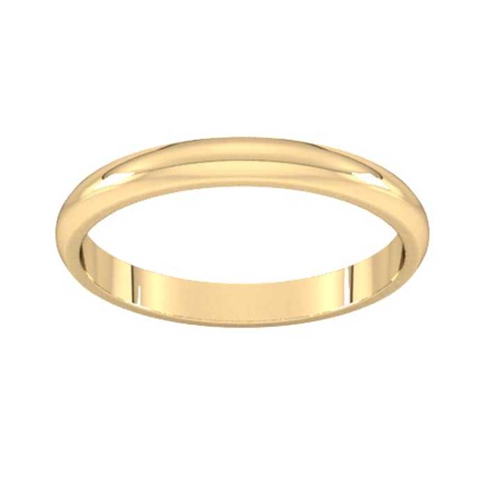 Goldsmiths 2.5mm D Shape Standard Wedding Ring In 9 Carat Yellow Gold - Ring Size K