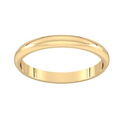 08307160 - 2.5mm D Shape Standard Wedding Ring In 9 Carat Yellow Gold