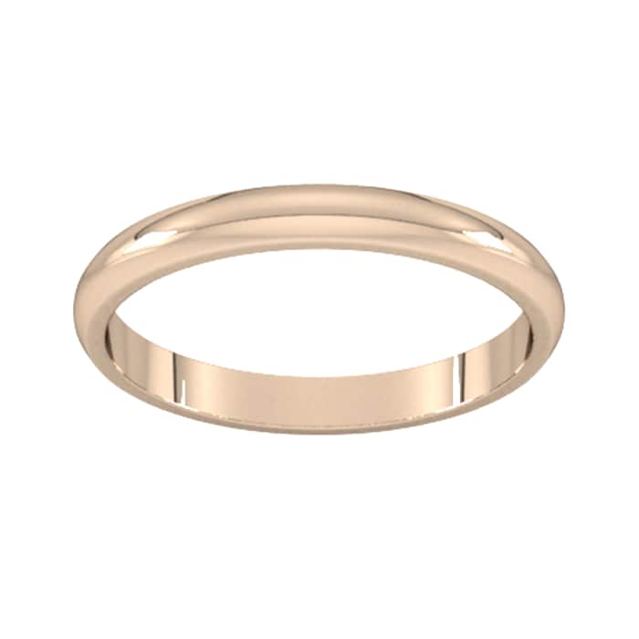 Goldsmiths 2.5mm D Shape Standard Wedding Ring In 9 Carat Rose Gold - Ring Size J