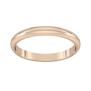 Goldsmiths 2.5mm D Shape Standard Wedding Ring In 9 Carat Rose Gold