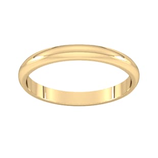 Goldsmiths 2.5mm D Shape Standard Wedding Ring In 18 Carat Yellow Gold