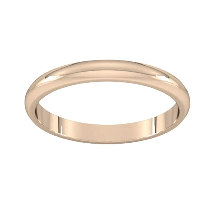 Goldsmiths 2.5mm D Shape Standard Wedding Ring In 18 Carat Rose Gold - Ring Size K