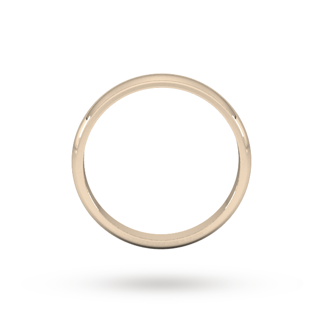 Goldsmiths 2.5mm D Shape Standard Wedding Ring In 18 Carat Rose Gold