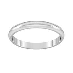 08307166 - 2.5mm D Shape Standard Wedding Ring In Platinum