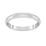 Goldsmiths 2.5mm D Shape Standard Wedding Ring In Sterling Silver - Ring Size K