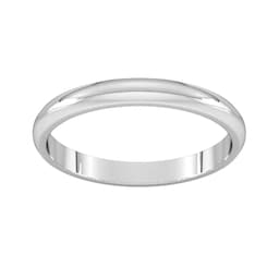08307167 - 2.5mm D Shape Standard Wedding Ring In Sterling Silver